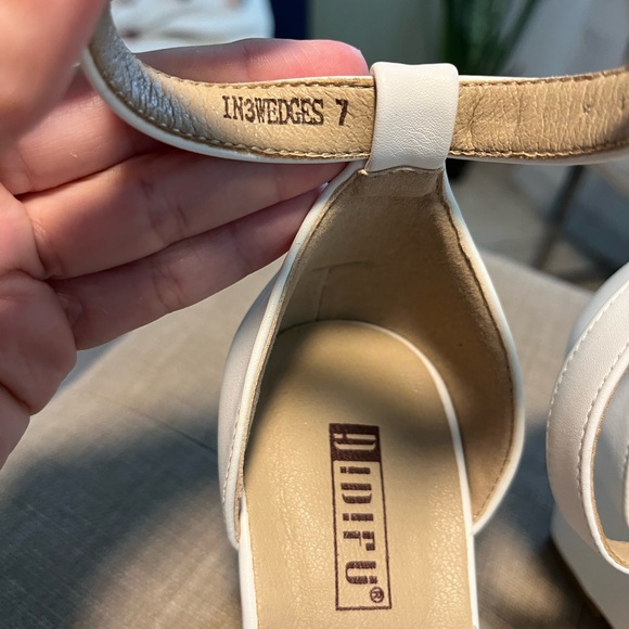 Brand New White Dressy Wedge Sandals (No Box) - Picture 4 of 6